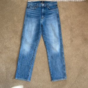 7 For All Mankind Women’s High Waist Cropped Straight Jeans